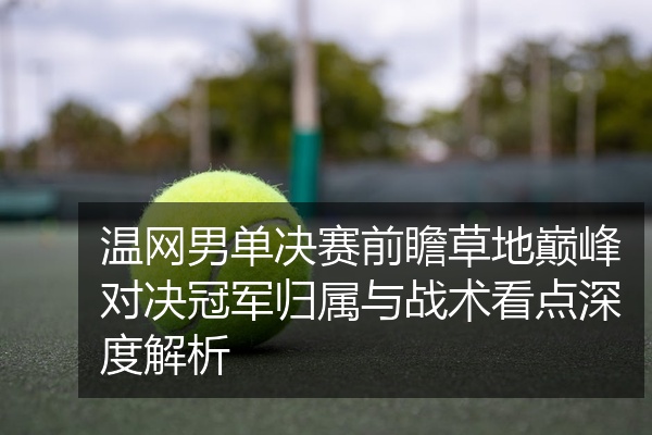 温网男单决赛前瞻草地巅峰对决冠军归属与战术看点深度解析
